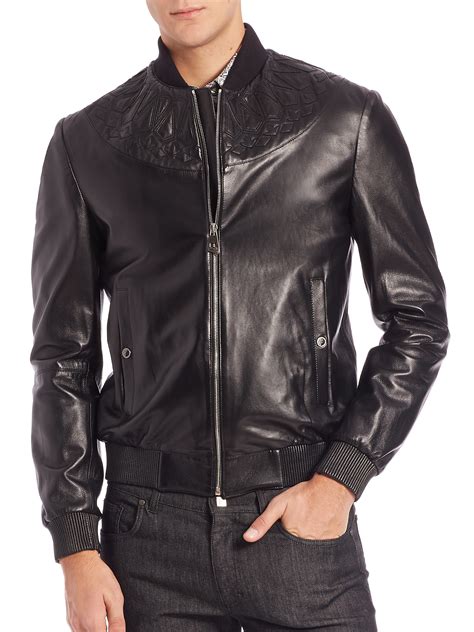 camicia unisex versace|Versace black leather jacket.